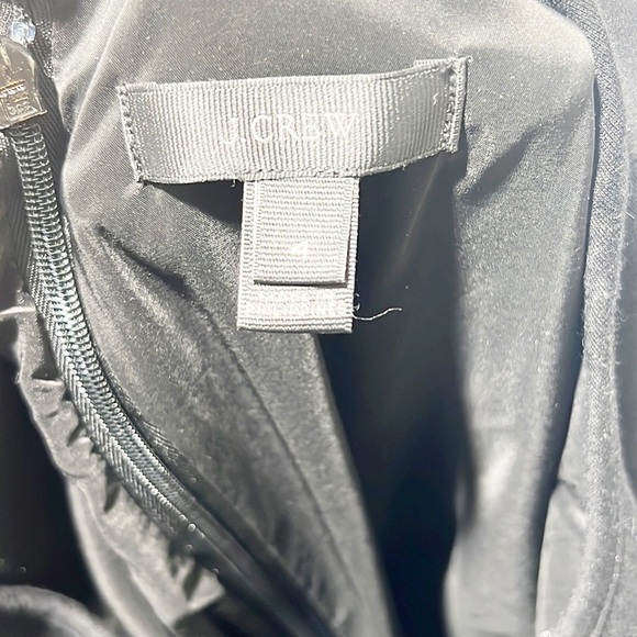 J. Crew Bell Sleeve Ponte Knit Sheath Dress Size 4 Black Knee Length Structured - Picture 10 of 13